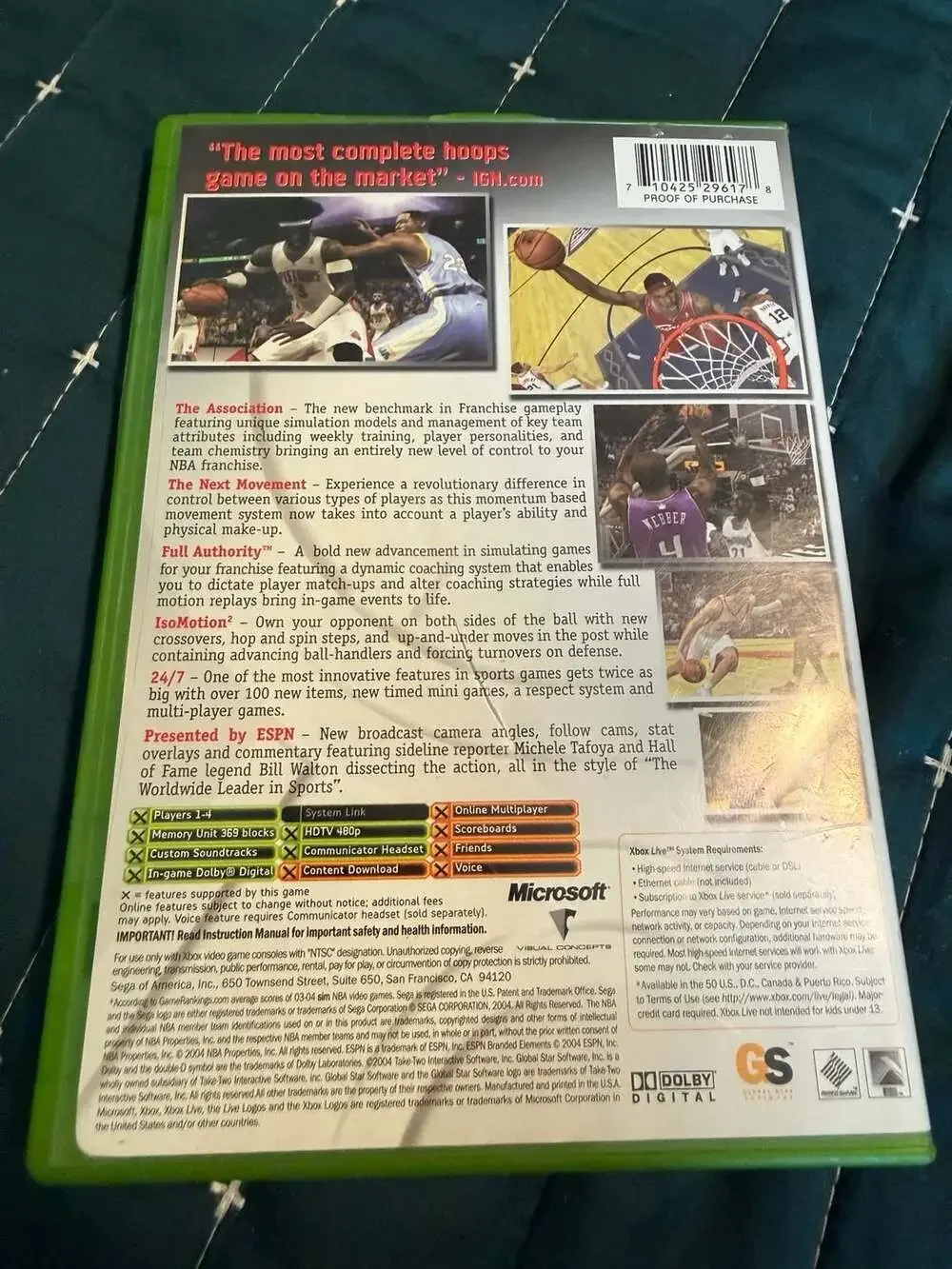 ESPN NBA 2K5 Video Game for Original Xbox